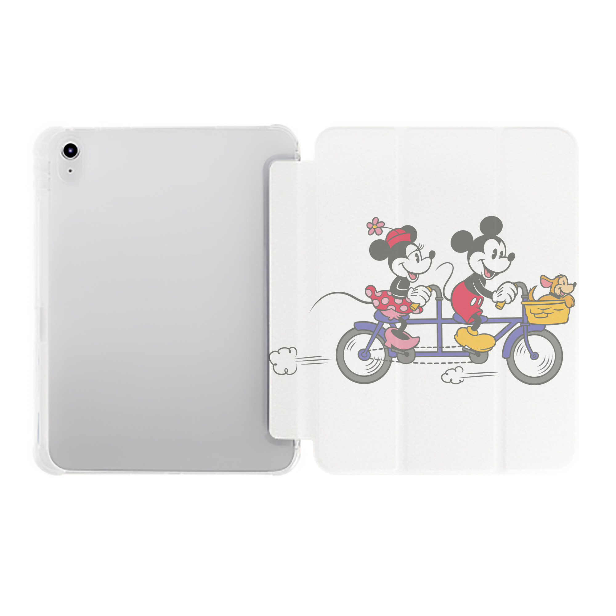 （画像用） ミッキーマウス Mickey Mouse IPad ケース ペン収納付き 三つ折りスタンド PUレザー×シリコン 対応機種9.5/10.5/10.9インチ